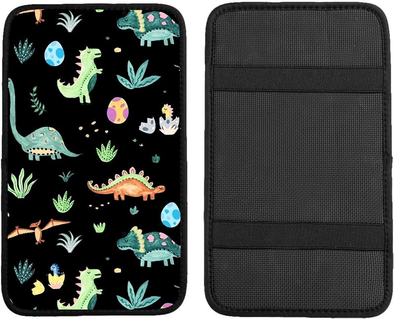 Adastrah Car Armrest Box Pad,Cute Dinosaur Car Armrest Pad Car Armrest Cover Protector for Most Vehicle, SUV, Truck, Car - Image 5